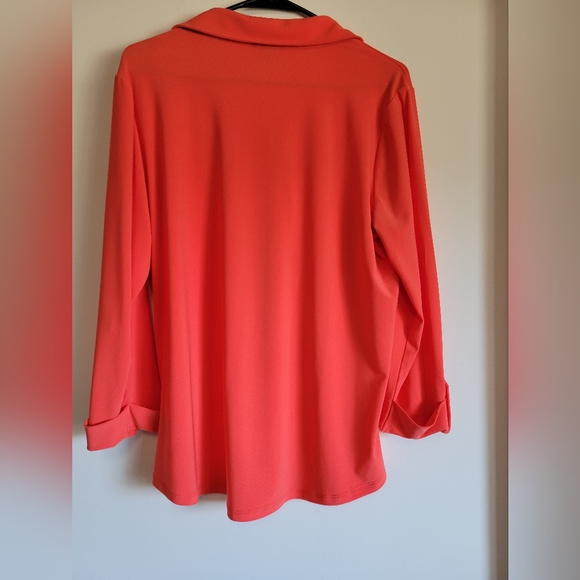 Jones New York Signiture Womens Large Top Pullover 3/4 sleve - Picture 2 of 4